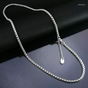 Chains Ladys Gift Jewelry Adjustable Necklace Silver Tone Stainless Steel Chain Prevent Allergy For Lady Girl Women N373