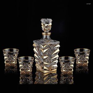 Höftkolvar europeiska förtjockade whiskyglasuppsättningar stor utländsk vinkristallflaska kreativ