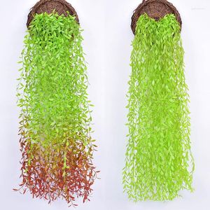 Decorative Flowers Simulation Wicker Willow Leaf Wall Hanging Decor Rattan Weeping Branches Strip Plant Vine