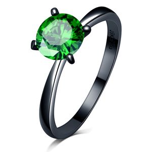 Lusso vero diamante ovale a taglio brillante da sposa anello nero per le donne fascia di fidanzamento oro 18 carati riempito gioielli eternità rosso verde viola multi zirconia taglia 6 7 8 9