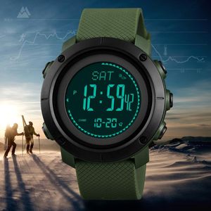 Нарученные часы Skmei Outdoor Sports Watches Мужчины, поднимающиеся по цифровому цифровому набору, устойчивые к военной будильнике водонепроницаемые часы