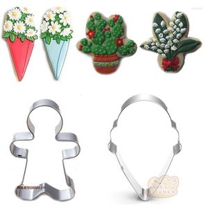 Bakning formar 1st Patisserie Reposteria Bakeware Mold Metal Cookie Cutter Fondant Cake Decor Flower Cactus Biscuit Pastry Shop mögel