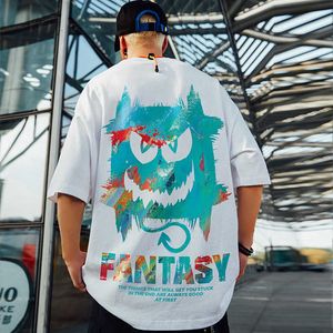 メンズTシャツハイストリートオーバーサイズハーフスリーブに加えて、エクストララージショートスリーブメンズファッションブランドルースナショナルファッションTシャツトレンド