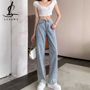 Dżinsy damskie Dżinsy Kobieta wysoka talia Ubranie Kobieta proste nogi dżinsy kobiety 2022 Newjeans Y2K Korean Fashion Pants Baggy L230316