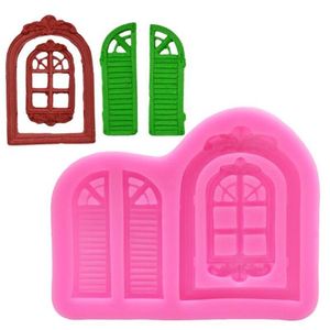 Baking Moulds Retro Window Cake Border Silicone Molds Door Fondant Decorating Tools Cupcake Chocolate Mold Accessories