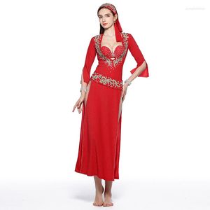 Стадия Wear Professional Women Egypt Belly Dance Sequin Beledi Saiidi платье вышивки 5 шт.