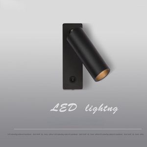 Vägglampa 10st LED Bedside Spotlight 5W AC85-265V Ytmonterad hålfri el KTV Aisle Bar Hushållsläsning