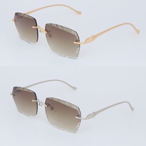 Metalowe okulary przeciwsłoneczne z serii gepardowej dla kobiet projektantki Diamentowe Szklanki przeciwsłoneczne Ochrona Ochrona Outdoor Projekt Złote Okullowa rozmiar optyczny 60-18-135 mm