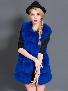 Women's Fur HJQJLJLS 2023 Fashion High Quality Faux Vest For Women Thick Warm Long Gilet Female Artificial Vests Fuzzy Coat