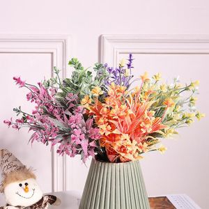 Decorative Flowers Artificial Flower Plastic Water Spirit Vanilla Fake Plant Wedding Home Garden Center Decoration Bouquet Vase Pography