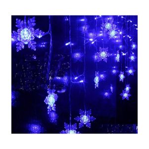 2016 Led Strings 3.5M 100Smd Snowflake String Curtain Lights Festoon Holiday Christmas Wedding Party Decor Drop Delivery Lighting Dhmxd