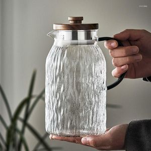 Water Bottles Thickened Heat-resistant Glass Cold Kettle High-value Japanese-style Tree Pattern Household Large Capacity