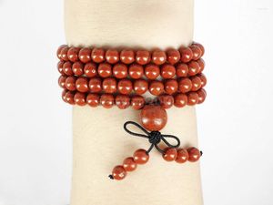 Strand Natural Red Jas-per 6mm Gems Stone Buddhist 108 Beads Prayer Mala Multi-Purpose Stretchy Bracelet 5Strands/Pack