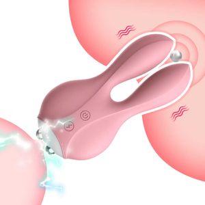 Nxy vibratorer elektrisk chock kanin vibrator bröst klitoris stimulator massager sex leksak för kvinnor män ägg kvinnlig onani 230310
