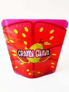 Favor sahipleri Grandi Guava Square Stand Up Sırt Çantası Boyz Mylar 3.5 Pastik Zip Kilit Ambalaj Çantaları Yumuşak Dokunmatik Malzeme Beyaz Bubblegu OTOBQ