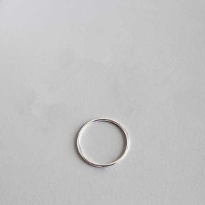 Bandringe 1,2 mm schmal 925 Sterling Silber Ringe für Frauen Aneis Zubehör Minimalismus Frauenring Silber 925 Schmuck Beste Freunde Geschenke G230317