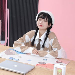 毛布のかわいい漫画温かい暖房パッドテーブルマットオフィスデスクトップ冬の一定温度バンド2マウスブランケットを書き込む