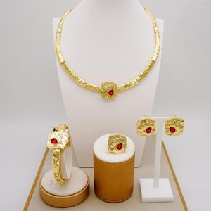 Collana Orecchini Set Gioielleria Raffinata Bella Strass Fashion Jewelelry Set Bracciale Orecchino Anello Per Le Donne Regalo Della Festa Nuziale