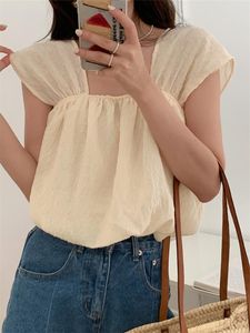 Women's Blouses & Shirts Alien Kitty OL 2023 Close Waist Solid Tops Women Slim Summer Sleeveless Stylish Sweet Lady Casual Sexy Chic