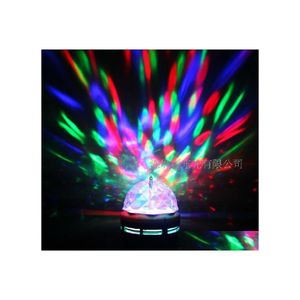 2016 LED -glödlampor E27 3W 110V220V Colorf Rotating RGB Projector Crystal Stage Light Magic Mini Party Dance BB For Home Drop Delivery Lights DHXSJ