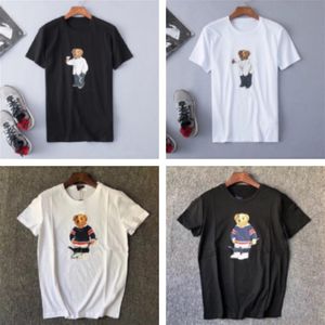 卸売100％コットンデザイナーラグジュアリーレディースポロスTシャツメンズカジュアルルーズ面白いクールなクールなTシャツとアメリカンベアプリントS-3XL