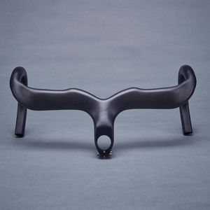 Componenti del manubrio della bici Manubrio Aero interamente in fibra di carbonio Manubrio da corsa Drop Bar Bicicletta da strada integrata con diametro del tubo dello sterzo dello stelo 28,6 mm