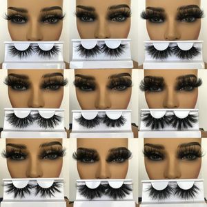 False Eyelashes Top Quality Mink 25mm Fluffy Fake Lashes Pack Resuable Full Strip Eyelash Extension Wholesale Supplies 1 Pair