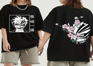 Men039s Tshirts японская аниме -блич -футболка мужчина kawaii kurosaki ichigo графические футболки смешные хараджуку мультфильм мужская уличная одежда T1946386