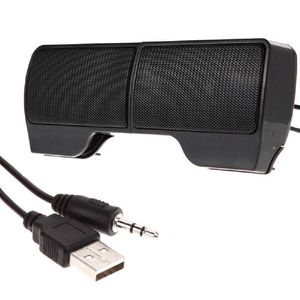 Portabla högtalare Portable Mini Clip USB Soundbar For Laptop Desktop Tablet PCBlack Soundbar Ed Bluetooth Speaker Subwoofer Sound New DVD Z0317