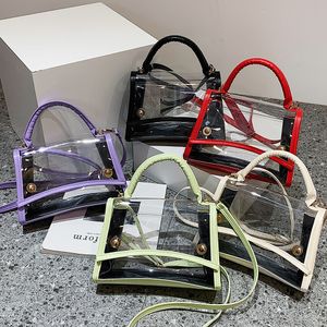 Borsa a tracolla a tracolla trasparente in PVC moda Borsa estiva per borse per cosmetici