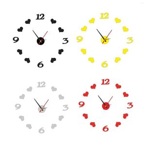 壁の時計モダンなフレームレス時計装飾ステッカー装飾装飾装飾オフィスベッドルームの装飾のためのサイレントDIY