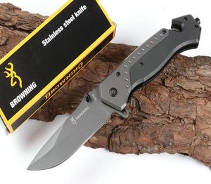 Dos estilos Black and Army Verde Browning DA166 Folding Knife EDC Herramientas Camping Knife 3CR13Blade Steel y G10 Handle8096691