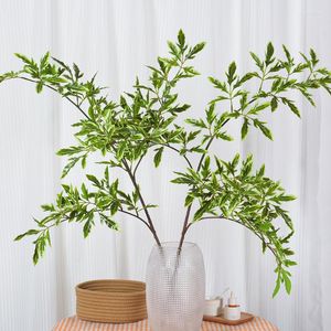 Flores decorativas 39in Plantas tropicais grandes palmeiras artificiais falsas bambu falsas folhas de plástico nandina grandes para decoração