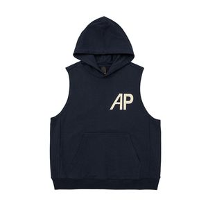 Hiphop högkvalitativ ärmlösa sport hoodies streetwear trendiga väst män kläder koreansk basket pullover tröja