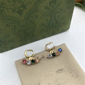 Designer Orecchino Lettera Doppia G Logo Stud Earing Luxury Women Fashion Hoop Jewelry Metallo GGity Crystal Pearl Earring cjeweler 563