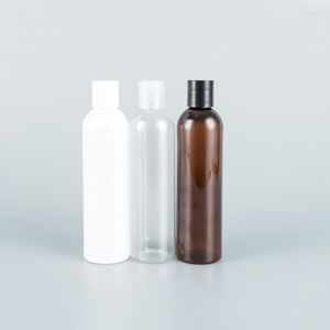 Storage Bottles 20pcs 250ml Empty Disc Top Cap Cosmetic PET Lotion White Brown Clear Shampoo Liquid Soap Shower Gel Packaging