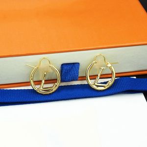 2023 fashion Jewelry Designer Huggie Pendant Earrings Big Circle For Women Earring Designers Letter V Hoop Earrings Gift