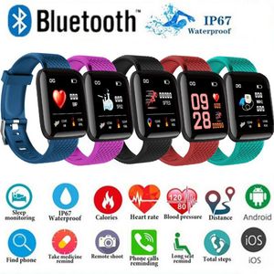 116 plus smart wristbands D13 color screen bracelet exercise meter step bluetooth reminder heart rate and blood pressure sport bracelet