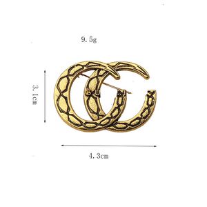 Mens Womens Sweater Suit Collar Pin Brooches Fashion Designer Brand C Double Letter Brooche Gold Sier Plated Wedding Clothing Jewelry