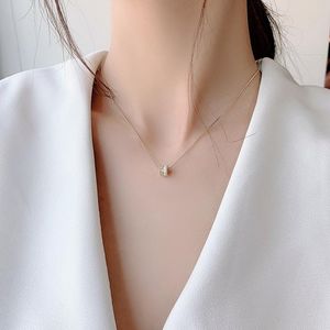 Girocollo in stile coreano ragazza semplice ciondolo in metallo elegante retro collana catena clavicola per le donne accessori gioielli moda girocolli