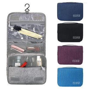 Storage Bags Portable With Hook Waterproof Large Capacity Cosmetic Organizer Bag Hanging Makeup Travel Toiletry Case
