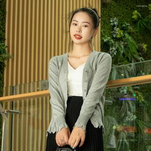 Magliette da donna maglione maglione maglioni Abbigliamento camicette all'uncinetto in stile di moda coreano nero cotto da donna primavera 2023 ritagliata