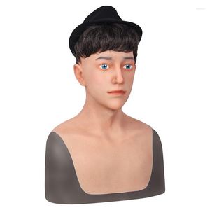 Партийные принадлежности (AL) Мужчины силиконовая крышка головы макияж CrossDresser Cospay