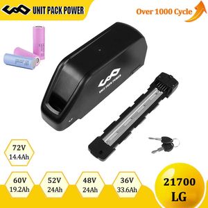 UNIT PACK POWER 21700 EBike Battery LG Samsung 72V 60V 52V 48V 36V Downtube Jumbo Polly Battery Pack for Scooter 0 - 2000W Kit