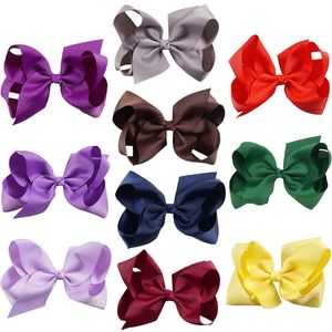 Big 6 Inch Hair Bows for Girls Grosgrain Ribbon Toddler Hair Accessories with Alligator Clips for Toddlers Baby Girls Kids Teens 30PCS