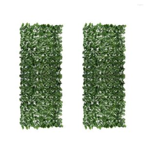 Decorative Flowers Pretty Simulation Fence Grass No-trimming Artificial Leaf Realistic Hedges Privacy