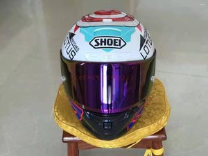 Capacetes de motocicleta de alta qualidade shoei x-quarteen botão liga potência capacete de personalidade Four Seasons Homens e mulheres