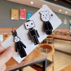 S3513 Modeschmuck Cartoon Kaninchen Bär Roboter Haarspangen Für Frauen Seitliche Haarnadel Haarspange Bobby Pin Dame Mädchen Haarspangen Kopfschmuck Entenschnabel Haarschmuck