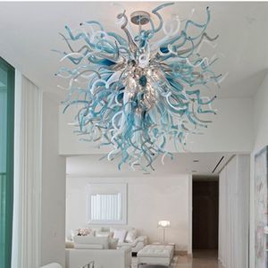 dining table top centerpiece lamp Hand Blown Glass Chandeliers Modern Design Nordic Living Room Kitchen Bedroom pendant light set white grey blue glass china