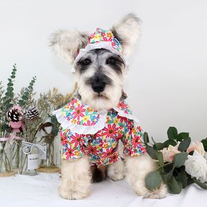 Cachorro de vestuário de cachorro Salia de cão de gato de estimação pequena e média vestido de roupas de gato e cachorro